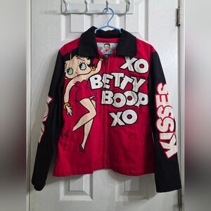 Y2K Betty Boop Red and Black Jean Jacket